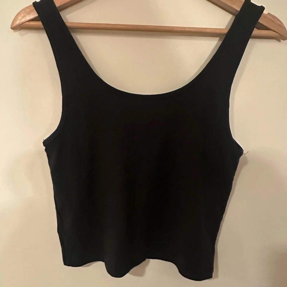 American Eagle Outfitters Black Tank Top button‎ front NWOT ribbed - Picture 5 of 5